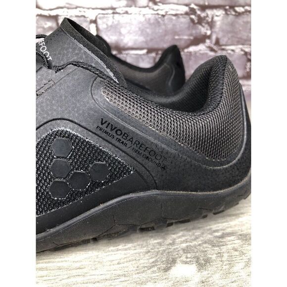 Vivobarefoot Primus Trail Firm Ground Black Mesh Running Shoes Men Sz 47EU/13.5M - Picture 13 of 16